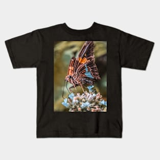 Beautiful Resting Butterfly. Macro Photograph Kids T-Shirt